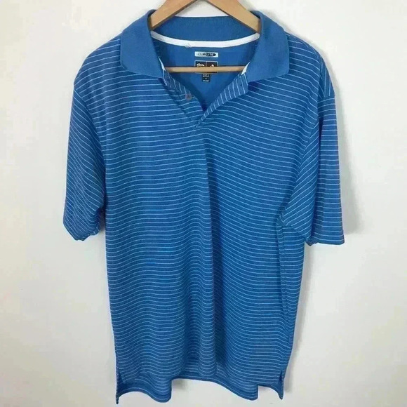Adidas ClimaLite Short Sleeve Polo M Stripes Shirt - Picture 2 of 6